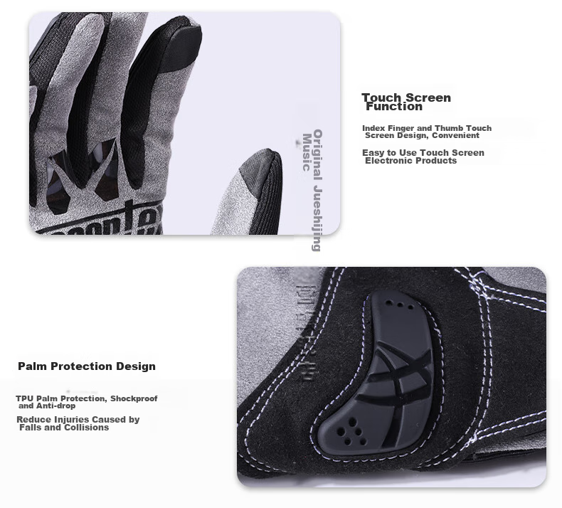 Mojueshi Motorcycle Riding Gloves, Unisex Carbon Fiber Summer Anti-Slip Breathable Crash-Proof Gear for Men And Women, Size M 13