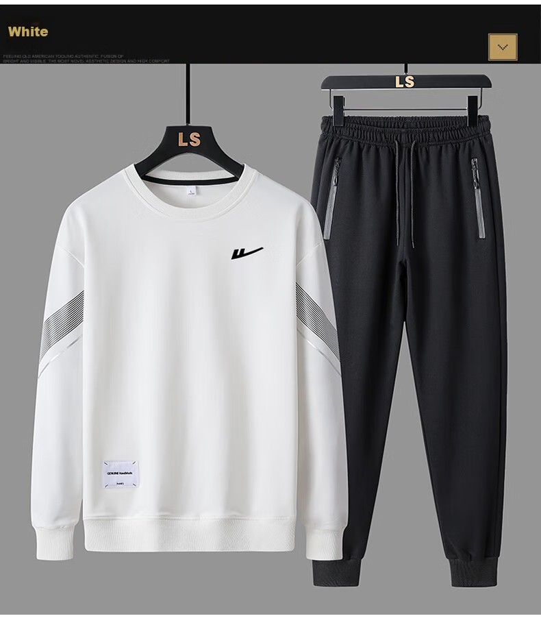 Warrior Sports Set for Men, Spring Sweatshirt And Sweatpants, Fitness Wear, Running Casual Basketball Outfit, Two-Piece Set 15