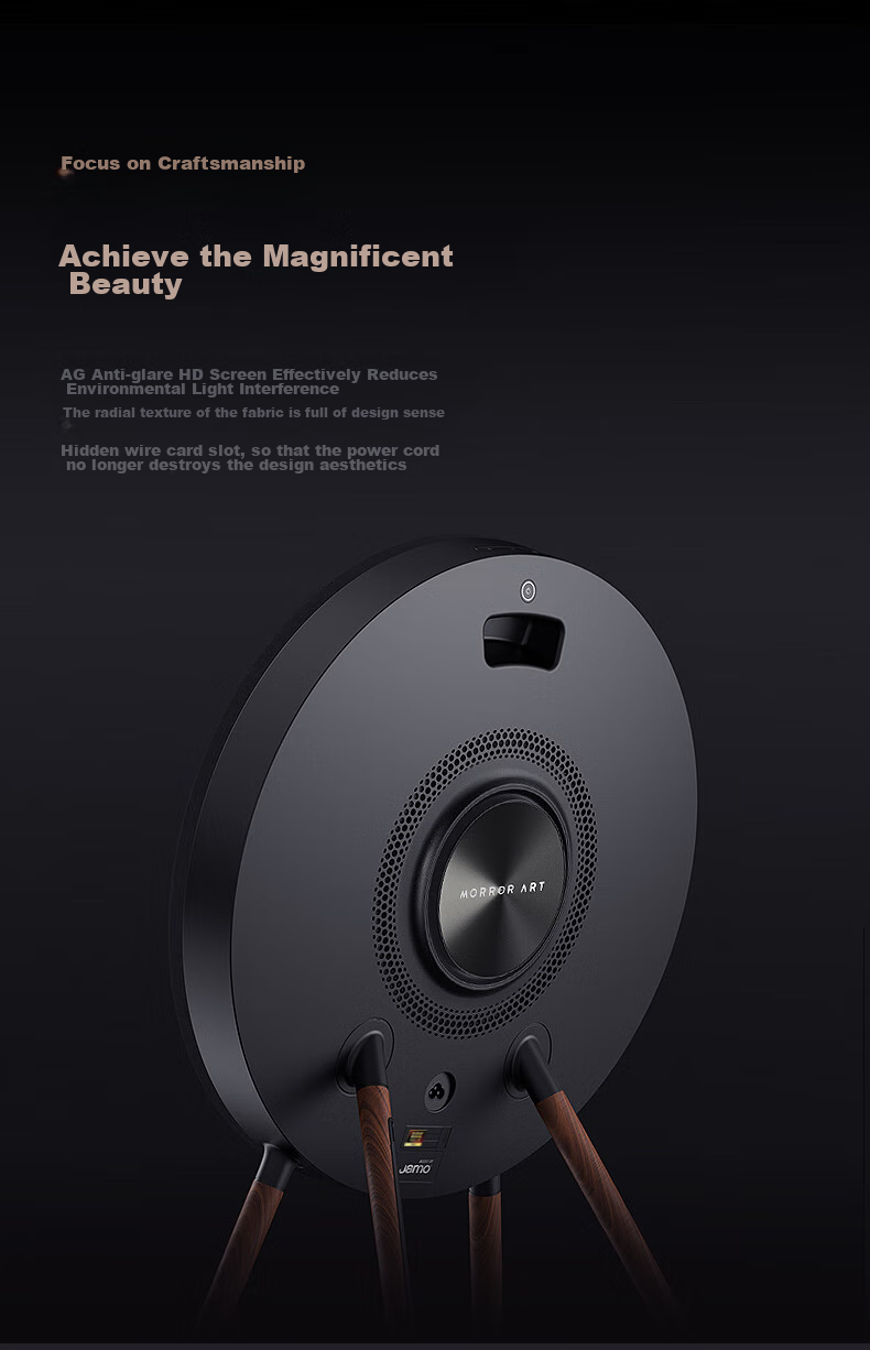 MORRORART R1 Wireless Bluetooth Vinyl Record Lyric Speaker Home Audio Black Vinyl Floating Subtitles Living Room Bedroom NetEase Cloud Music Collaboration Birthday Gift National Subsidy Deep Blue 10
