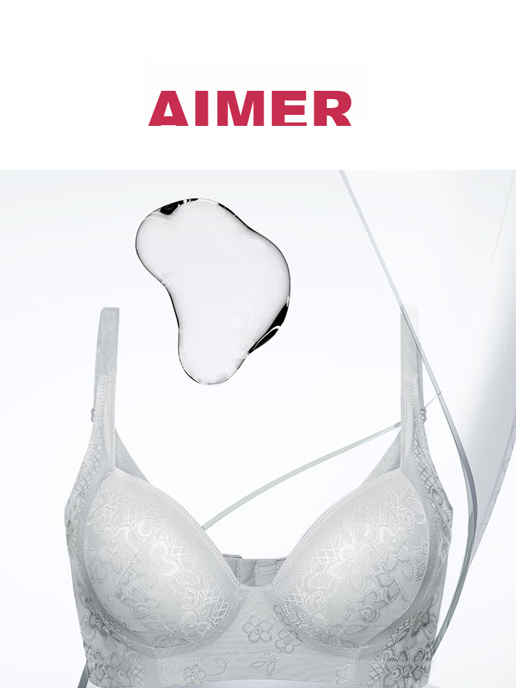 Aimer Push-Up Side Support Adjustable Large Bust Minimizer Sexy Plus Size Bra AM11571 Gray A75 1