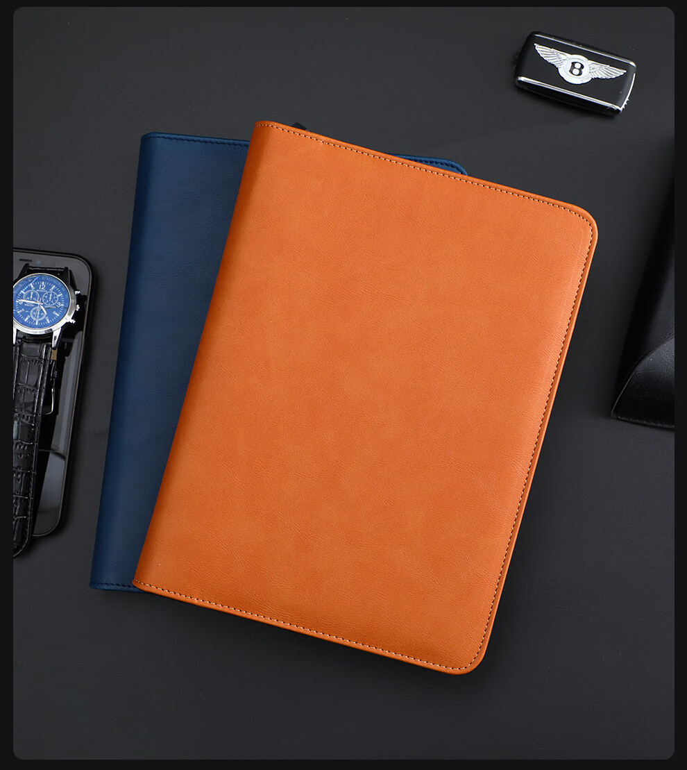 Jiaranheng A5 Business Loose-Leaf Notebook, Multifunctional Zipper Pouch, Detachable Refillable Pages, 25K Meeting Record Book, Work Diary, Black 7