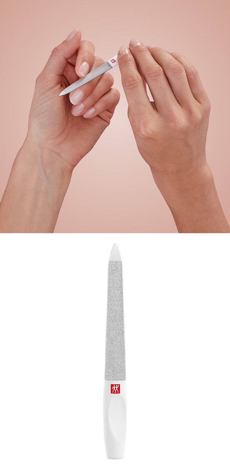 ZWILLING Sapphire Nail File Double-Sided Stainless Steel Manicure Tool 90mm Germany 10