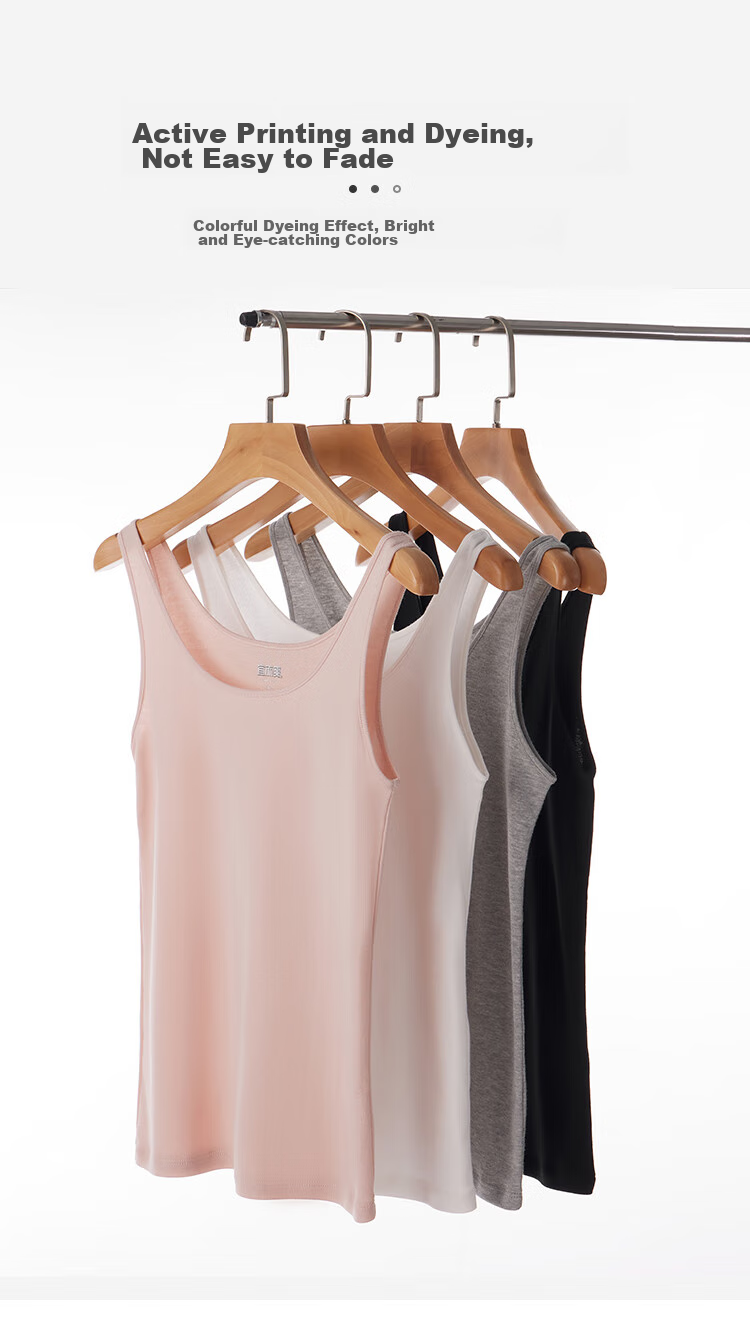 Yiershuang [3A Antibacterial] Women's Ribbed Tank Top Slim-Fit Undershirt, 1 Piece 10