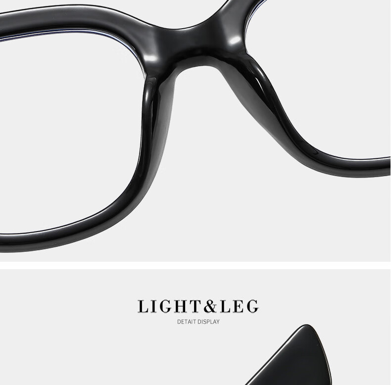 LESCA LUNETIER Gm Black Frame Glasses for Men, Prescription Available, Square Thick Frame, Cool And Stylish, Anti-Blue Light, Large Face, Non-Prescription Eyewear 19