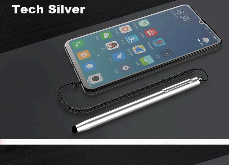 ESCASE IPad Capacitive Stylus, Mobile Tablet Touch Pen, Compatible with Apple And Android, Equipped with Retractable Elastic Cord, ES-11ProMAX Business Black 11