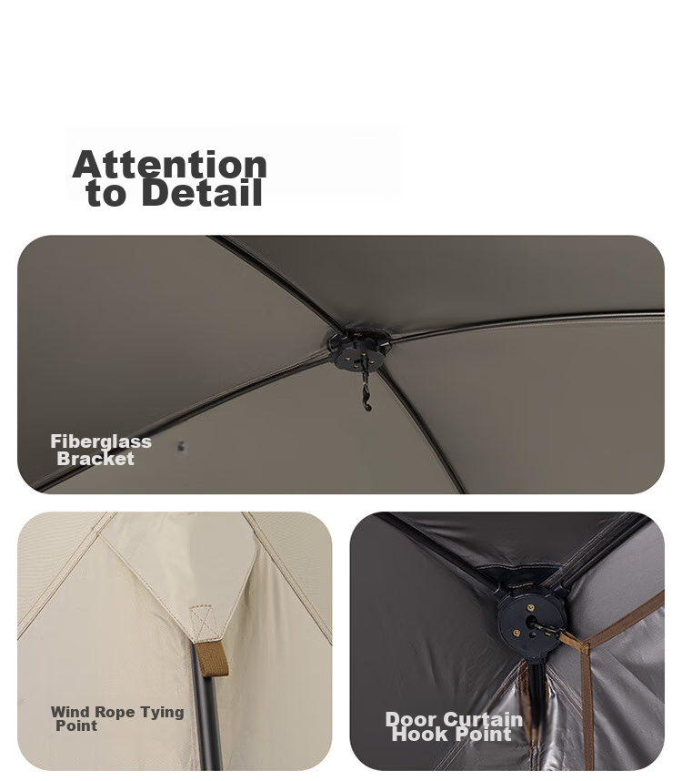 Naturehike Nuke Yunjie Self-Standing Quick-Open Titanium Black Gel Canopy Tent, Outdoor Camping Picnic, Rainproof, Sun-Proof, Dome Pavilio 16
