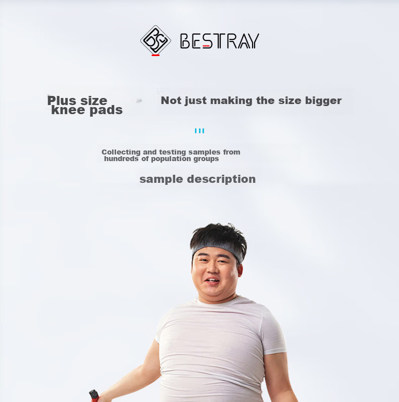 Bestray Large Size Knee Pads for Overweight Men And Women, Extra Thick Sports Knee Brace for 300 Lbs Leg Protection for Running 11