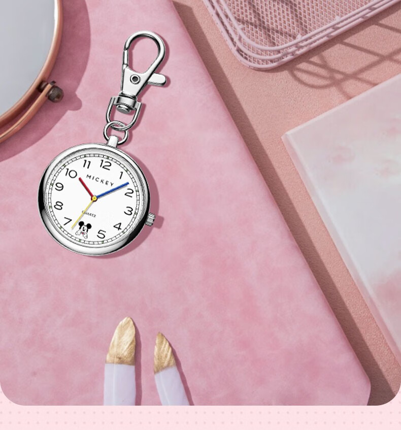 Disney Middle And High School Students Children's Exam Watch for Men And Women, Elderly Mini Pocket Clock, Timing Wristwatch, Nurse Wristwatch 15
