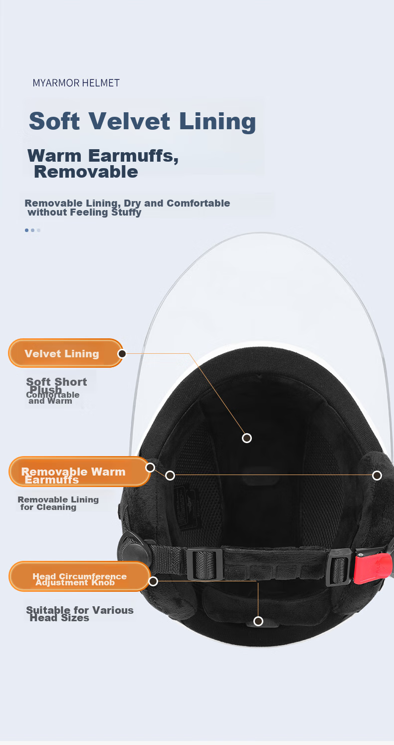 MYARMOR Helmet for Electric Scooters, Women's 3C Certified, New National Standard Class A Anti-Fog Motorcycle Half Helmet, All-Season Universal Electric Scooter Safety Helmet, One Size Fits All (Head Circumference 54-60cm), Cherry Blossom Pink 9