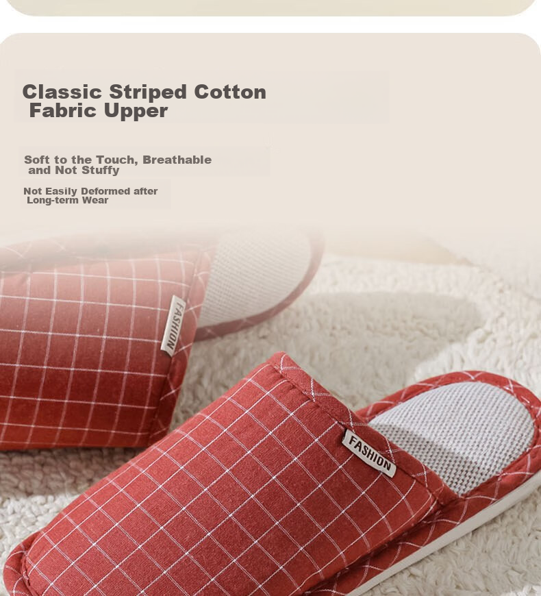 Huameijianbu Versatile Thick-Soled Couple Cotton Slippers for Indoor And Outdoor Use, Fleece-Lined Warm Cotton Slippers HM2258 Brown Size 44-45 10