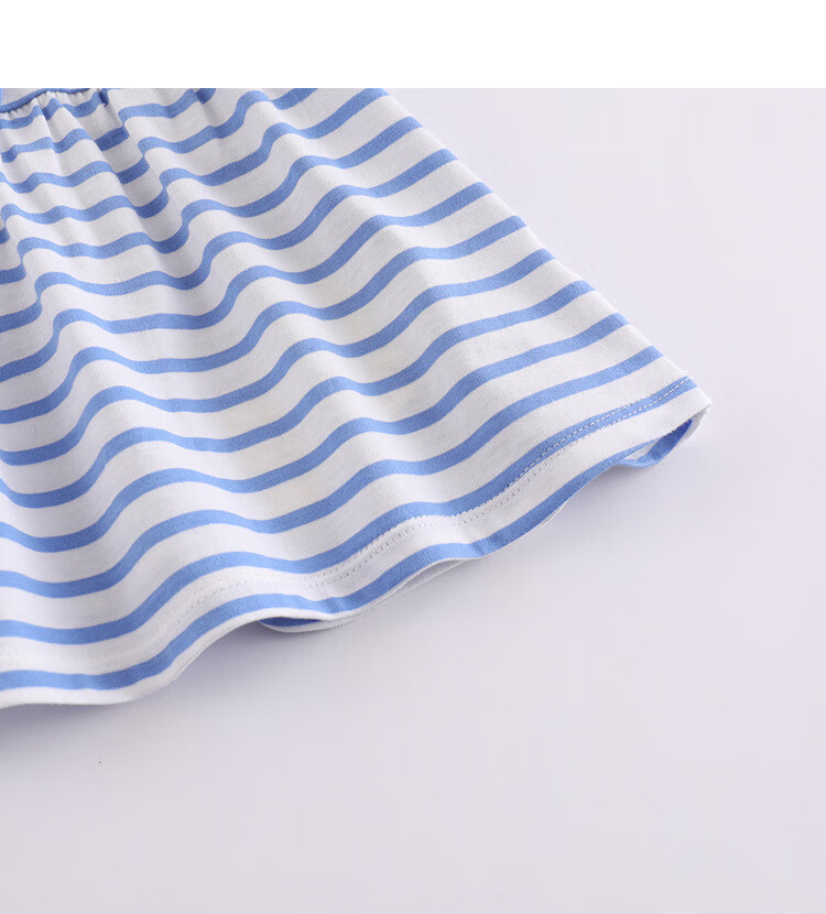 MARC&JANIE Kids Summer Girls Navy Striped Dress 550505 12