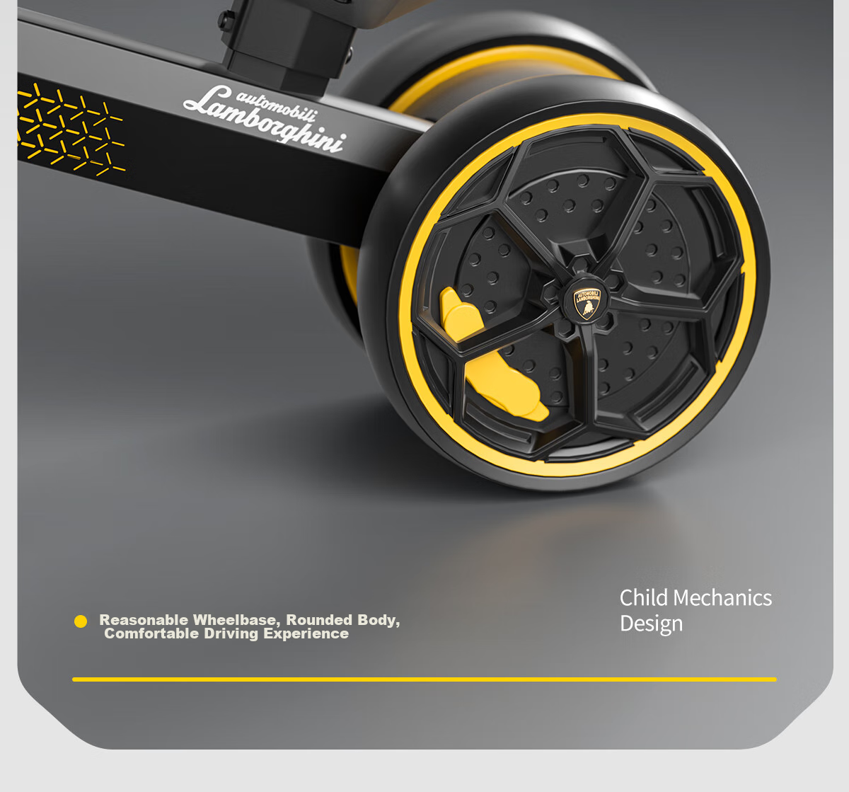 AUTOMOBILI LAMBORGHINI Children's Balance Bike for Ages 1-3, Anti-Rollover Baby Toy, National Day Birthday First Birthday Gift, Gliding Walker 12