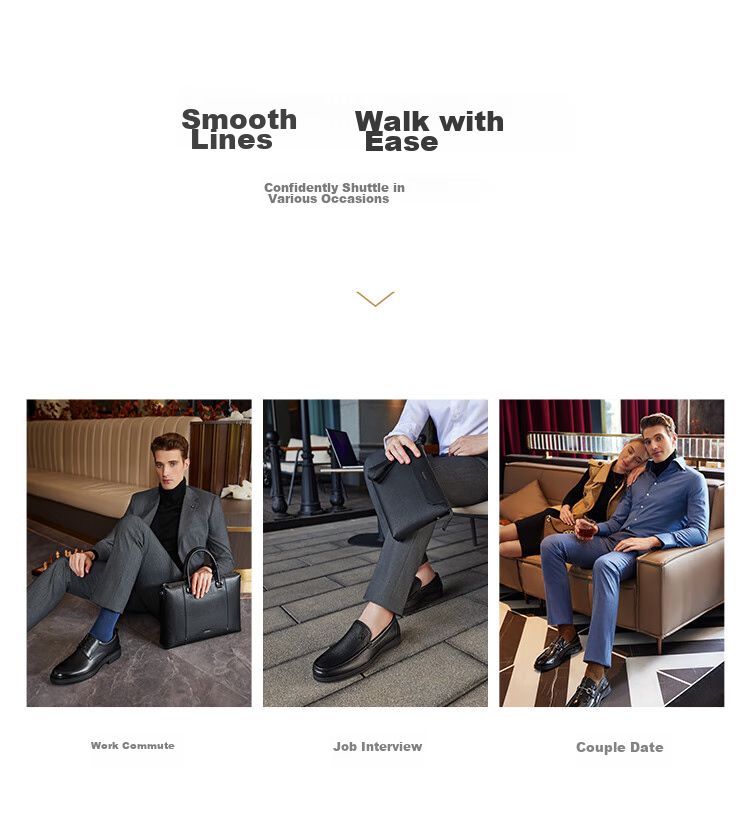 MONTAGUT Men's Shoes, 2026 British Style Spring New Light Luxury Business Formal Dress Men's Suit Lace-Up Casual Shoes, Heightening Shoes for Me 4