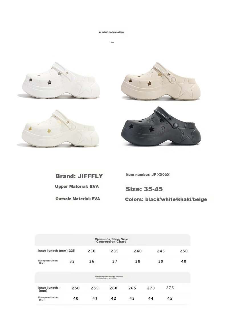 Jifffly Perforated Shoes for Men And Women, Thick-Soled Versatile Slippers with Squishy Feeling Sandals, White, Size 42-43 3