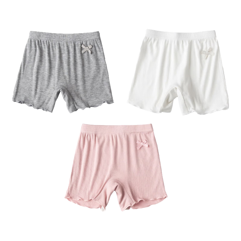 Bejirog Girls' Safety Shorts, Children's Underwear Two-In Anti-Exposure with Skirts, Pure Cotton Undershorts, Summer Thin Boxer Briefs