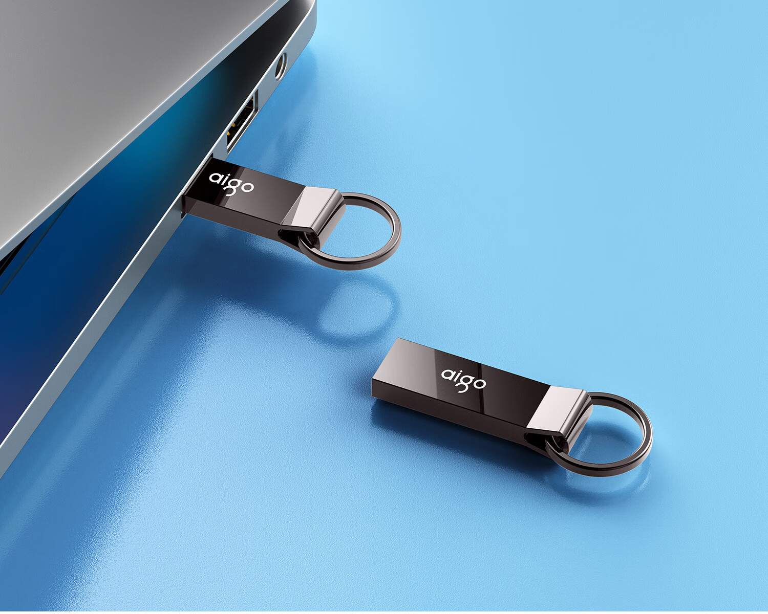 Aigo 256GB USB3.2 Flash Drive, Newly Upgraded Read Speed 150MB/s, High-Speed Read And Write Flash Drive U310 Pro Metal Flash Drive for Study And Office, Compatible with Computers, Dustproof And Waterproof 7