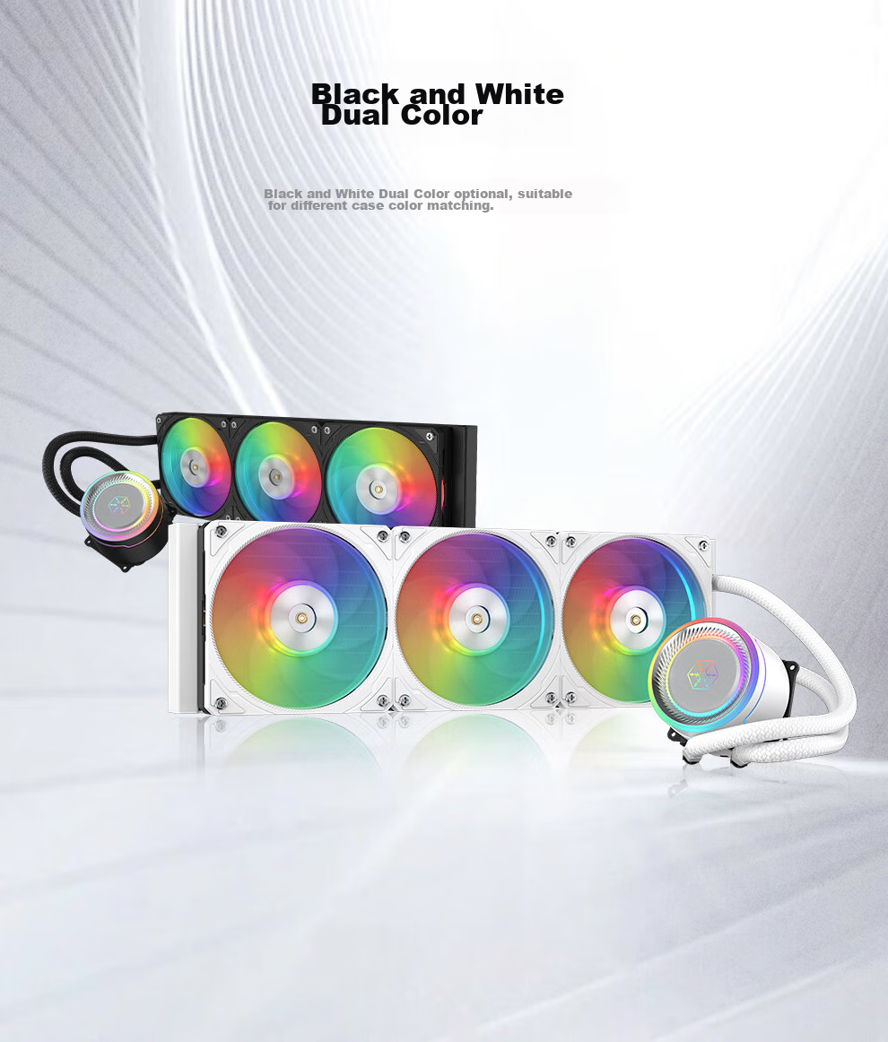 Silverstone Starlight Y360 All-In CPU Water Cooler Black Edition (Multi-Platform Mounting Brackets / Compatible with LGA1700 / ARGB Lighting Effects / Clip-On Fans / Hidden Cable Management) 6