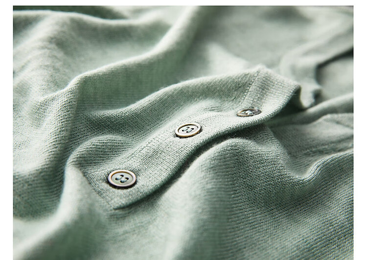 Dme [Baohe Milk Cheese] Spring And Summer Semi-Open Collar Sweater with Wool, Five-Quarter Sleeve, Petite Knit Top for Wome 19