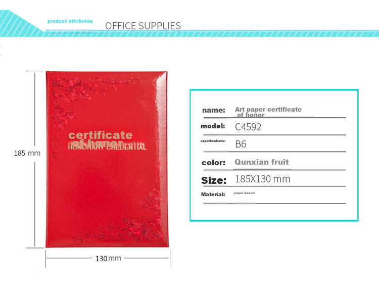 COMIX Appointment Letter with Exquisite Gold Foil Special Paper Cover And Shell, Includes 12 Pages of Inner Content, 12K/10 Books Per Set, Award Certificate for Recognition, Office Stationery, C5106 2