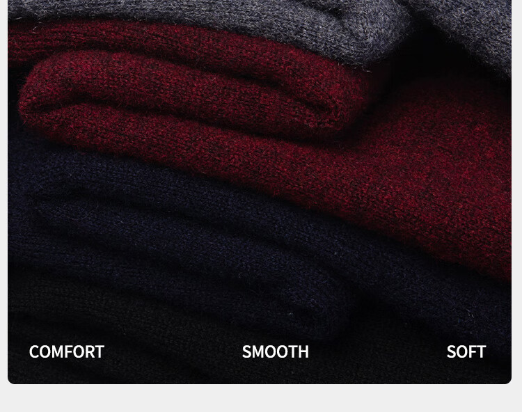 MONTAGUT New Year Spring Festival Men's Wool Vest Pure Wool V-Neck Thick Warm Sweater Sleeveless Jacket Navy XL 7