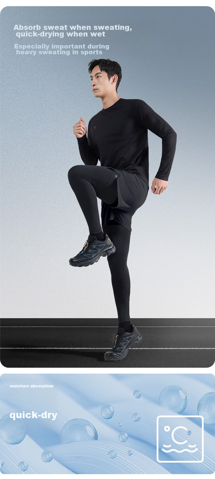 JD Original Compression Shorts for Men, Basketball Running Professional Track And Field Training High-Elasticity Quick-Dry Base Layer Fitness Pants, Black M 8