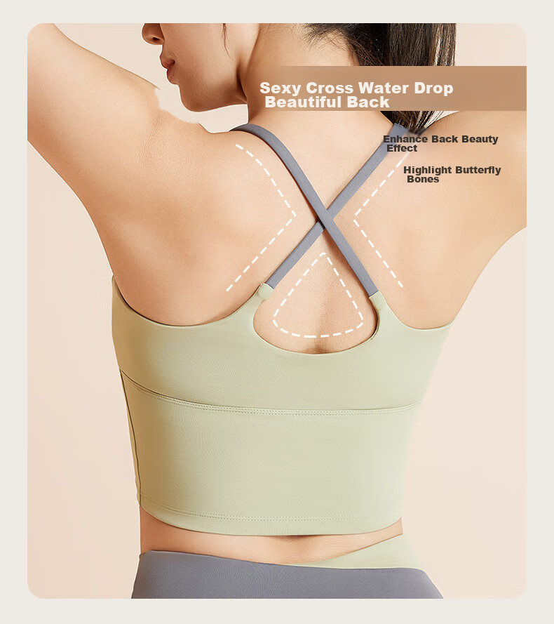 VICTORIATOURIST Women's Yoga Wear, Autumn And Winter Quick-Dry Sports Bra, High-Intensity Training Suit, Running Fitness Vest Two-Piece Set, Green XL 8