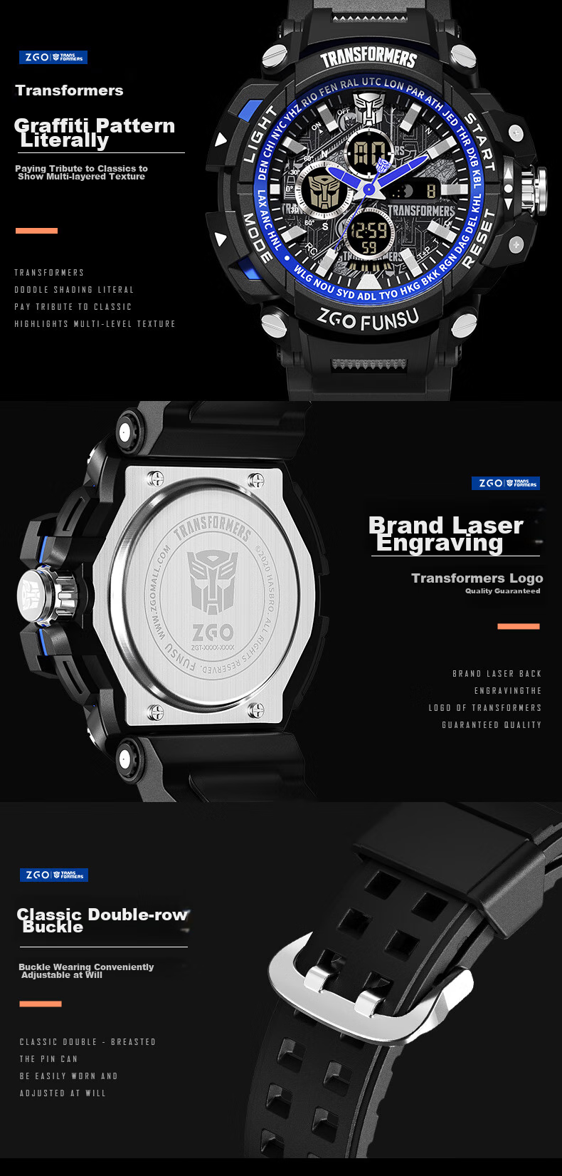 ZGO Sports Outdoor Multifunctional Digital Watch, Military Tactical Specialized Watch for Enlisted Soldiers, Mechanical Watch for Middle And High School Students, Men's Style 10