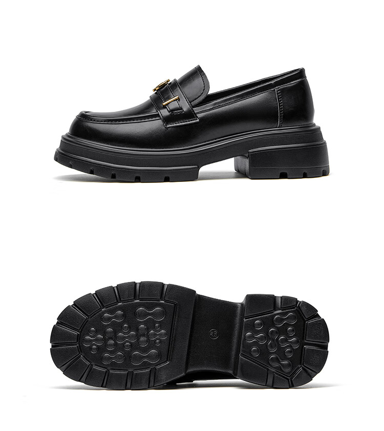 Dusto Women's Loafers, Spring 2026 New Fashion Casual Elegant Chunky Mid-Heel Slip-On Round Toe Shoes for Wome 10
