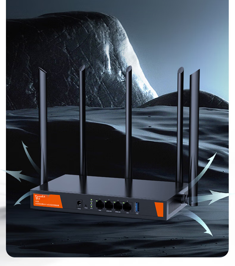 Tenda W30E AX3000 Dual-Band Gigabit Enterprise-Grade Home And Commercial High-Speed Wireless Router WiFi6 Wall-Penetrating Metal Shell Body/Simple Firewall 18