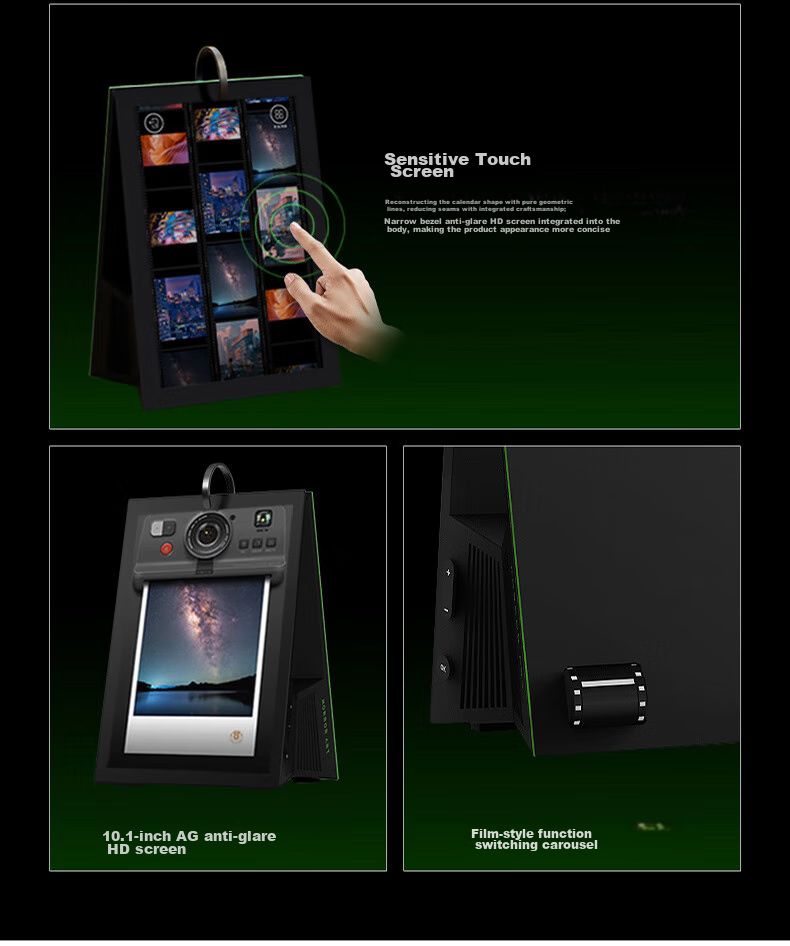 MORRORART Y1 Time Album Lyrics Speaker, Bluetooth Electronic Photo Frame, Floating Subtitles, Home Desktop Calendar, Smart Home Birthday Gift, Basic Model 17