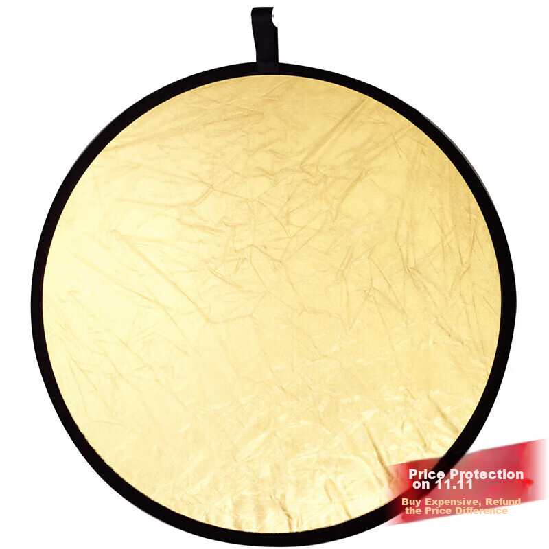 JINBEI Small Reflector Mini Gold And Silver Double-Sided Reflective Board Portable Foldable Outdoor Portrait Selfie Photography Fill Light Equipment Diameter 56CM Double-Sided Reflective Board