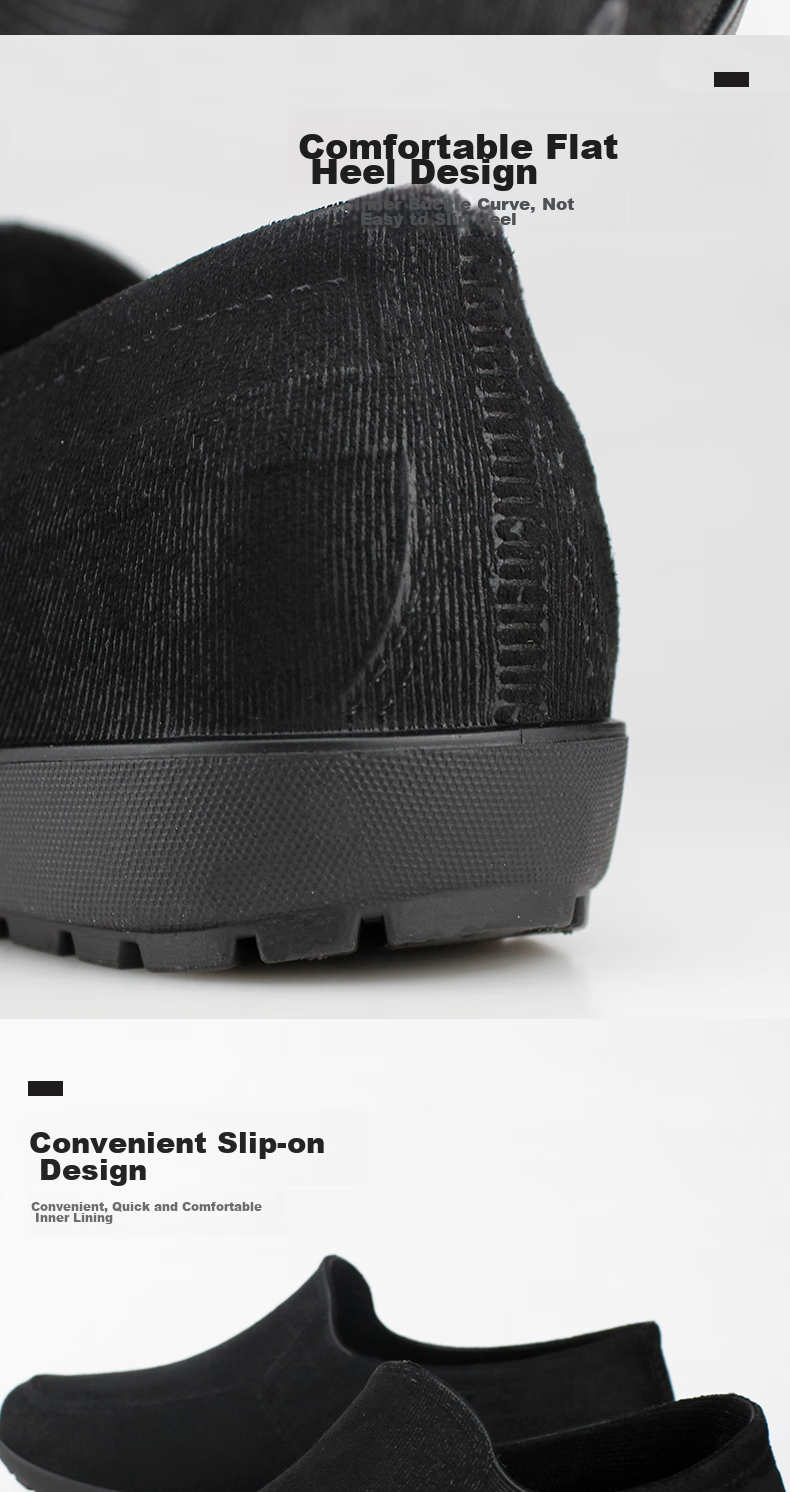 Huili Low-Top Rain Boots for Men, Outdoor Waterproof Shoes, Fashionable Rubber Boots, Overshoes HXL327 Black Size 39 10