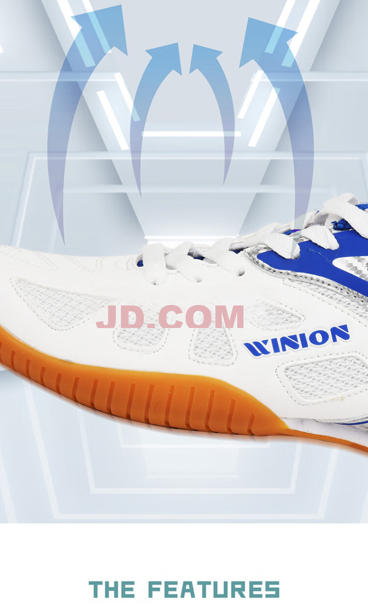 WINION Selected Table Tennis Shoes for Men And Women, Non-Slip And Wear-Resistant Table Tennis Sports Shoes, Starting Point White And Black, Size 38 8