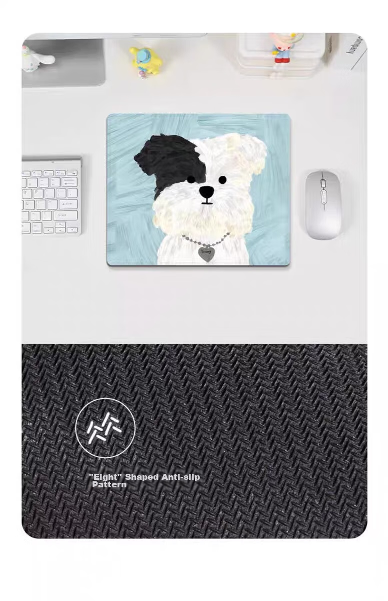 Juyingfeng Mouse Pad, Office And Gaming Mouse Pad, Filler Item, Locking Edge, Square Shape, Non-Slip, Washable, Portable Computer Mouse Pad, 400*300mm, Brown Little Teddy W989 8