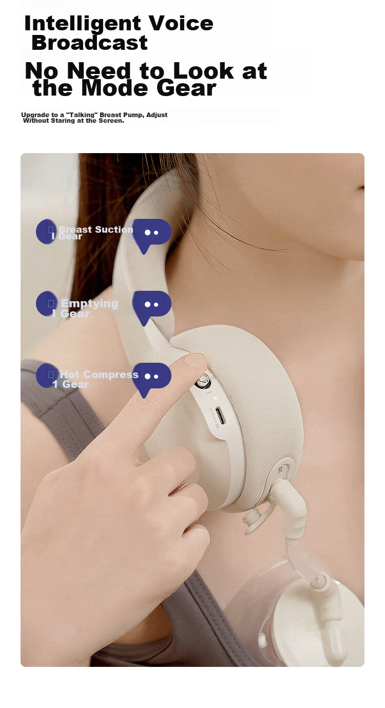 Little White Bear Electric Breast Pump Hands-Free Double-Sided Fully Automatic Portable Neck-Hanging Double Breast Pump Z2 19