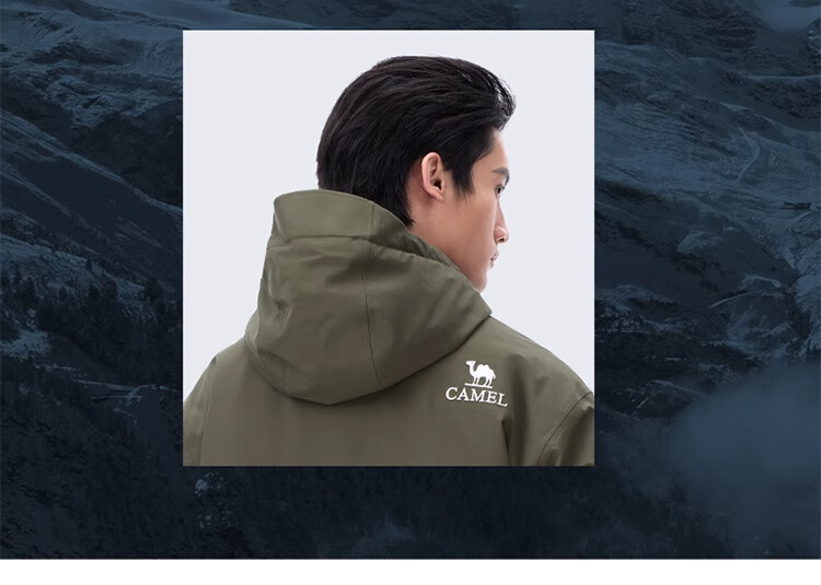 CAMEL Insulated Softshell Jacket Unisex Windproof Waterproof Cotton-Padded Mountaineering Coat A24CF04677 8