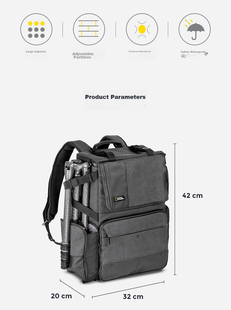 National Geographic Explorer Series NG W5072 Multifunctional DSLR, Photography, And Drone Backpack, Upgraded Version of 5071 3