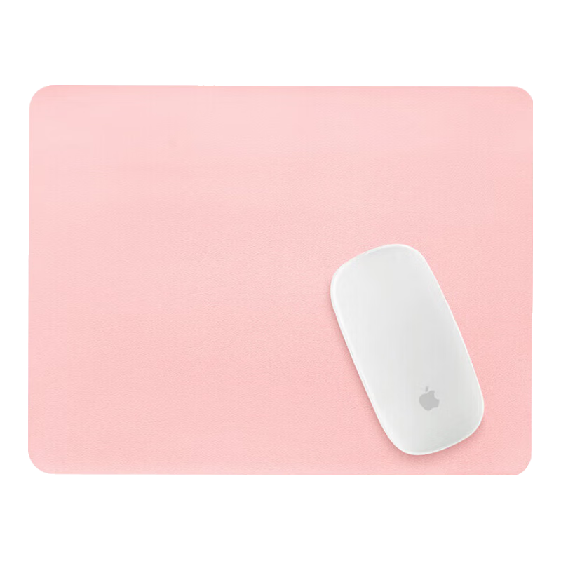 JPLAYER Mouse Pad Small Size, Office Desk Pad, Laptop Mat, Keyboard Pad, Gaming Home Mat, Skin-Friendly PU Leather, Waterproof And Stain-Resistant, 300*240MM, Lotus Pink