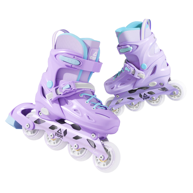 PEAK Roller Skates for Children, Inline Skates for Boys And Girls, Roller Skates with Hip Protection [Elementary And Middle School Roller Skating Class] Birthday Gift Purple S