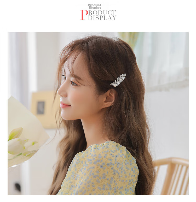 CHIMERA Wheat Ear Hair Clip, Side Clip for Women, Bangs Clip, Barrette, Top Clip, Hair Accessory, Mid-Autumn Festival Gift for Wome 4