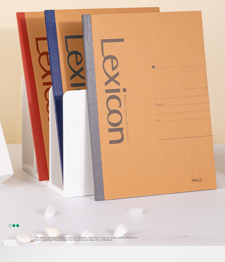 Deli 12 A5 Notebooks with 30 Sheets of Kraft Paper, Wirebound Soft Cover Notebooks for Work Notes/diaries/stationery Office Supplies 7635 2