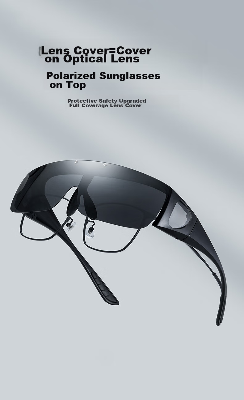 LESCA LUNETIER Clip-On Sunglasses for Nearsighted Men, Polarized Driving Glasses, Night Vision Eyewear, Day And Night Dual-Use Sunglasses Clip for Wome 4