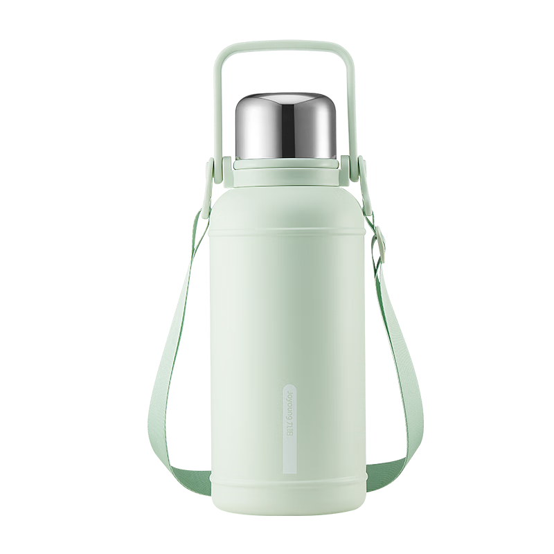Joyoung Insulated Mug, 316L Stainless Steel, Large Capacity Water Bottle for Men And Women, Outdoor Sports Portable Tea Cup, Wide-Body Cup, 1L, Gree