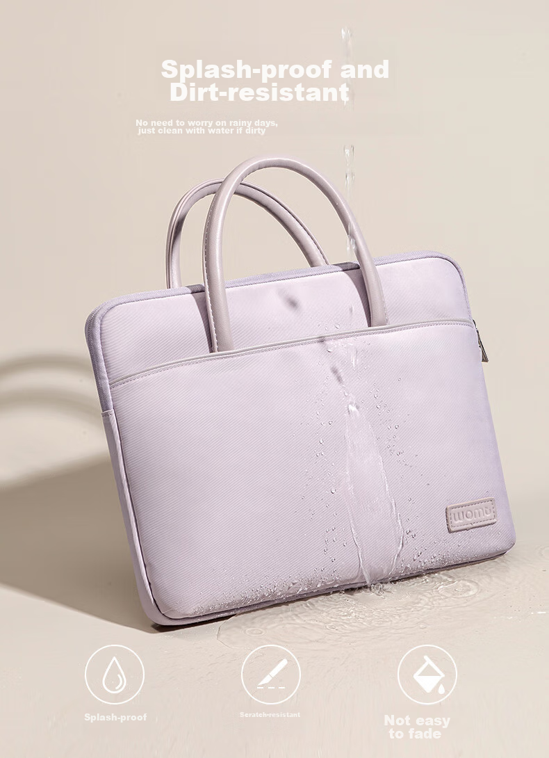 WOMT Inkless Laptop Bag for Women, Handheld, Suitable for 13.3/14 Inch Laptops, Compatible with Apple, Lenovo Xiaoxin Air, Huawei Matebook 14s, ASUS, Dell, Xiaomi, HP, Microsoft 10