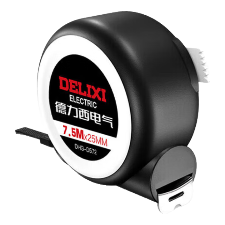 DELIXI ELECTRIC Steel Tape Measure for Home Use, Wear-Resistant, Drop-Resistant, High-Precision Self-Locking Measuring Tool, Thickened Carpenter's Ruler 7.5-25