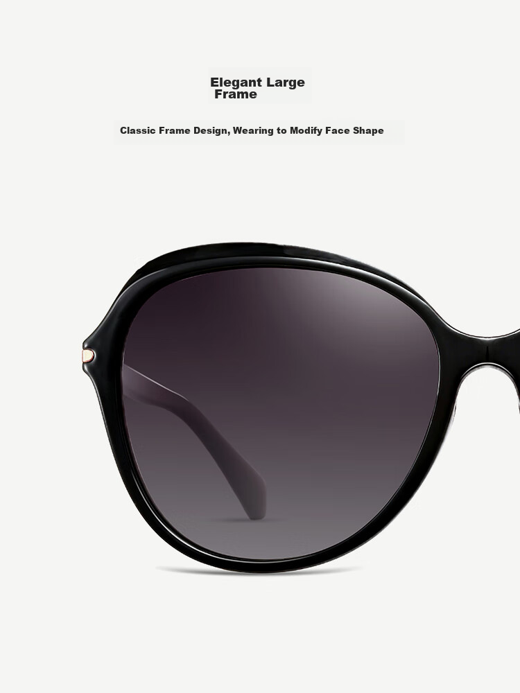 PARIM Sunglasses for Women, Fashionable And Elegant Large Frame Sunglasses, Round Face-Minimizing Effect, Sun Protection, UV Protection, Polarized Driving Glasses 9