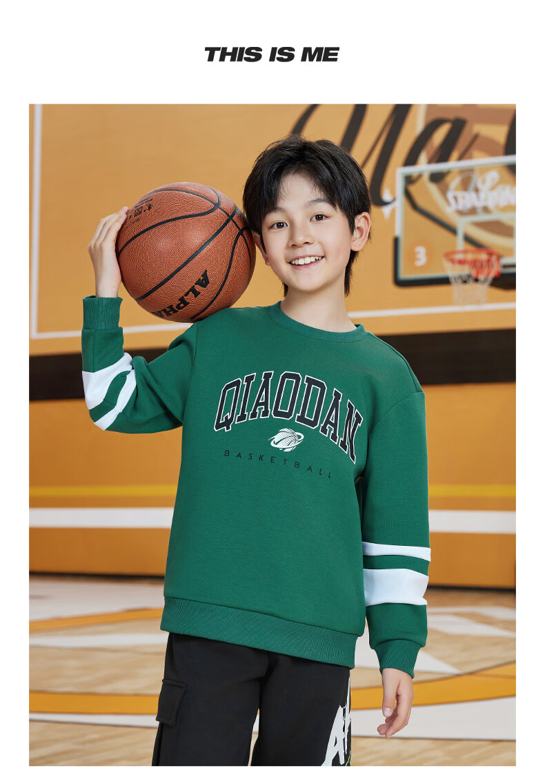 Jordan Boys' Crew Neck Sweatshirt Kids Pullover Long Sleeve Shirt Big Kids Long T-Shirt Black 130CM 1