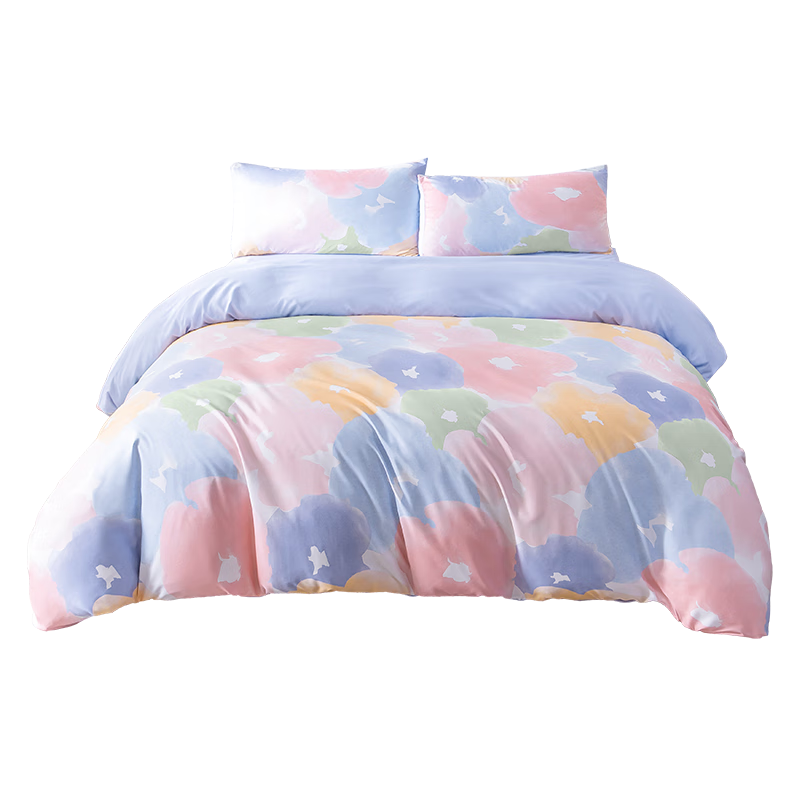 JD Original Xiao Jingyan Four-Piece Bedding Set, 100g Soft Silk Smooth Class A Bedsheet Set, for 1.5m Bed, Sunflower Patter