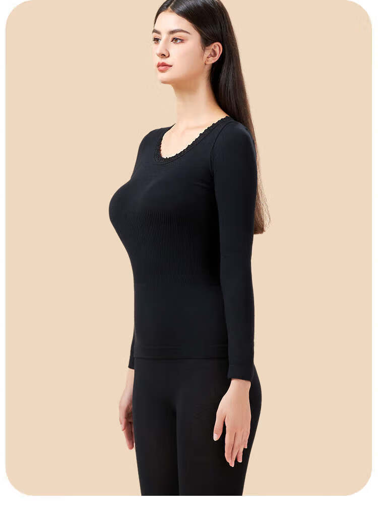 LangSha Women's Modal Cotton Thermal Underwear Set, Red Color for Zodiac Year, Slimming And Warm Base Layer 18