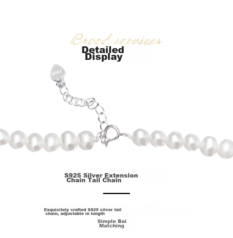 Hrfly White Pearl Necklace, Collarbone Chain, Baby Bead Jewelry Gift for Women, Girlfriend, Wife, Teacher's Day Birthday Gift Box 10